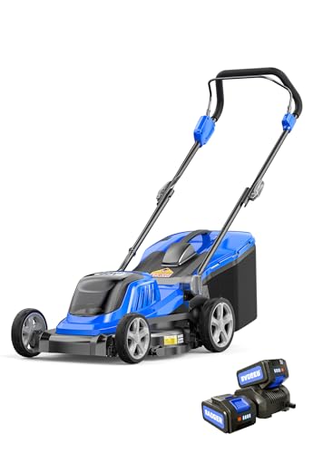 Wild Badger Power 40V 16 Cordless Lawn Mower Brushless 5 445 sq ft/0.125 ac 24.0Ah Battery & Fast Charger 5-Position Height for Small Residential Lawns