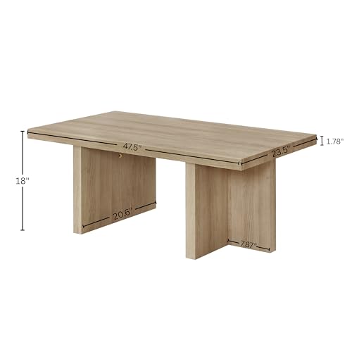 Roundhill Furniture Mchome Contemporary Coffee Table, Oak Finish by Roundhill Furniture - Used condition - Image 8