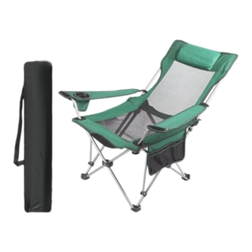 Gralara Silla de Playa portátil con reposabrazos, picnics y días en el jardín, Verde