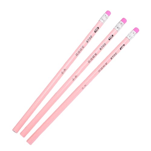 6pcs - Students and Children Practice Writing HB Pencil Graffiti Drawing Wooden Triangle Pencil-Pink Series-HB