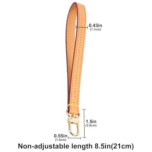 Image of jiesinlov Purse Hand Wrist Strap,Vachetta Leather Replacement Wristlet Keychain Strap for Clutch Bag