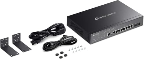 TP-Link T2500G - 10TS Switch administrable de Niveau 2 avec 8 Ports Gigabit Plus 2 Ports SFP Noir FBA_TL-SG3210