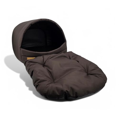 ODOLPLUSZ Hundehütte Hundehöhle Exklusives Haus Hund oder Katze | 2 Größen Komfortabel und Waschbar (Braun, M)