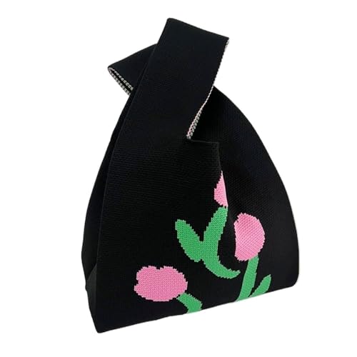 Sac à provisions fleurs en tricot pour vos courses quotidiennes au marché