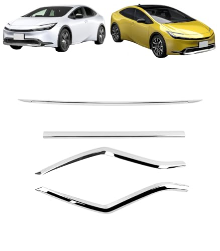 VrayKnol 新型 プリウス 5代目 60系 対応 2023(令和5)年1月後〜テールゲートガーニッシュ+リアリップスポイラートリム リアバンパー アッパーガーニッシュ バックドアガーニッシュ 外装 カスタムパーツ For PRIUS 専用設計 [並行