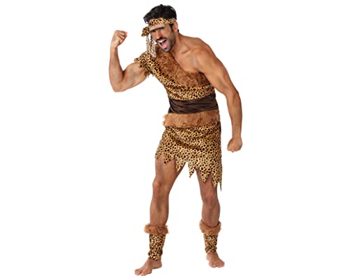 Déguisement Femme Des Cavernes Cro-Magnon - Robe Léopard Et Sur-bottes, Taille M-L