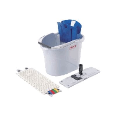 Vileda Cubo con Escurridor, Soporte, Mopa - 1 Kit