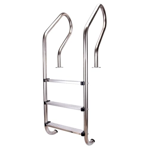 Escalera para piscina de 3 escalones XLTFUC acero inoxidable miniatura 1