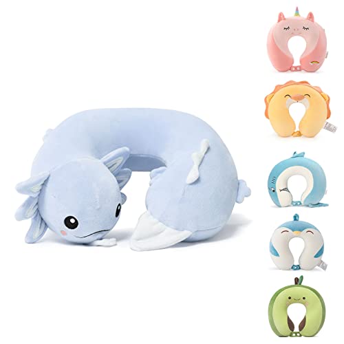 Niuniu Daddy Axolotl Neck Pillow for Traveling, Memory Foam Cervical Travel Neck Support Pillows...