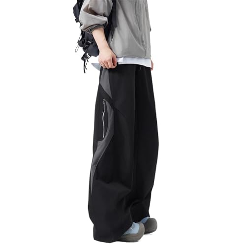 Men's Pants Summer American Color-Block Loose Straight-Leg Casual Trouser for Men2