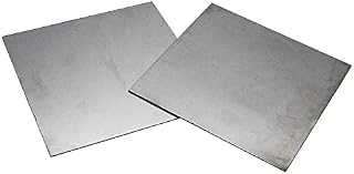 Speciality Metals Pack of 2 Mild Steel Square Sheet Plates 0.8m, 1mm, 1.2mm, 1.5mm, 2.mm & 3mm Thick Metal Steel Panel Fabrication & DIY Repair (1mm 100 x 100mm x 2 Pack)