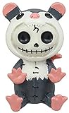 Ebros Furry Bones Awesome The Marsupial Possum Skeleton Figurine 2.75' H Furrybones Pink Feet Rat Mouse Mice Costume Hooded Skull Monster Collectible Sculpture Decorative