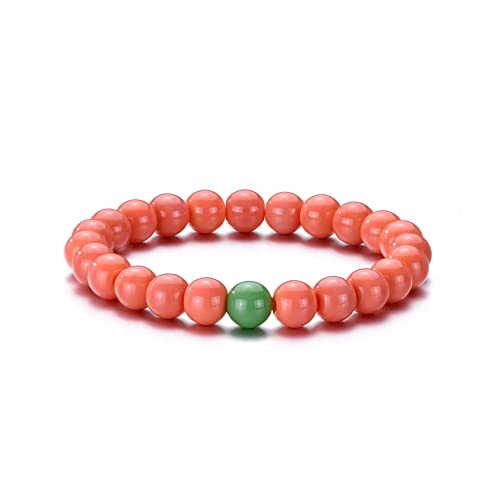 Vicima Beaded Stretch Bracelets For Women Men 8Mm Glass Bead Bracelet Unisex Red And Green Bracelets #TOP2