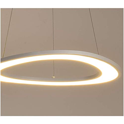 Plafonnier LED noir et blanc de 60cm pour illuminer votre table à manger moderne