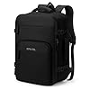RealCool Mochila de viaje para mujeres y hombres, mochilas de transporte, bolsa para laptop de 15.6 pulgadas, aprobada por la TSA, para la escuela y la universidad (negro, 15.6 pulgadas)
