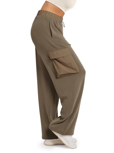 [新品] CARGO POCKET WIDE EASY TROUSERS Amazon.com: ODODOS Women's Modal Soft Wide Leg Cargo Pants with