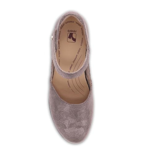 Image of Revere Osaka Mary Jane - Premium Leather - Orthotic-Friendly Removable Insoles - Adjustable Strap - Arch Support - Stylish Wedges for All-Day Comfort