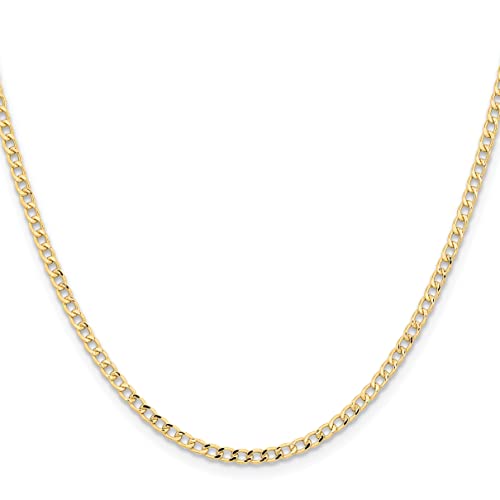 IceCarats 14K Solid Yellow Gold 2.85mm Curb Link Chain Necklace 20 inch -  ICE CARATS, icecarats-40659612827717