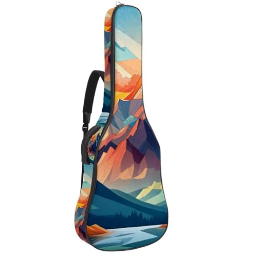 Housse guitare acoustique double bandoulière réglable et protection pluie