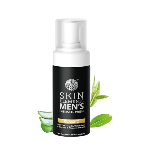 Skin Elements Intimate Wash for Men | pH Balanced Foaming Wash with Tea Tree Oil & Aloe Vera |...