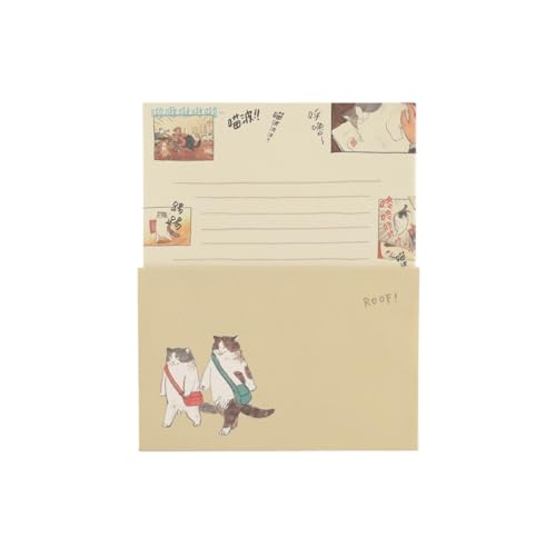 Overglad 三毛猫モブは猫缶を稼ぎたい Mobu's Diary レターセット Meow MBB-041