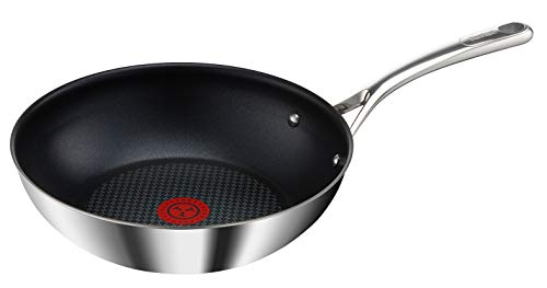 Tefal Reserve Collection E475S544 5-Piece Stainless Steel Induction Cookware Set with 2 Handles 28 cm with Glass Lid + Frying Pan 26 cm + Saucepans 18/20 cm with Glass Lid + Wok Pan 28 cm 5 Gallery Image