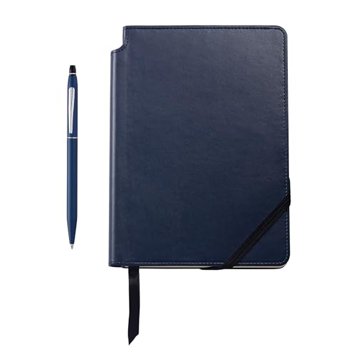 Cross Stylo bille Click, parure d'écriture prestigieuse avec carnet minuit bleu