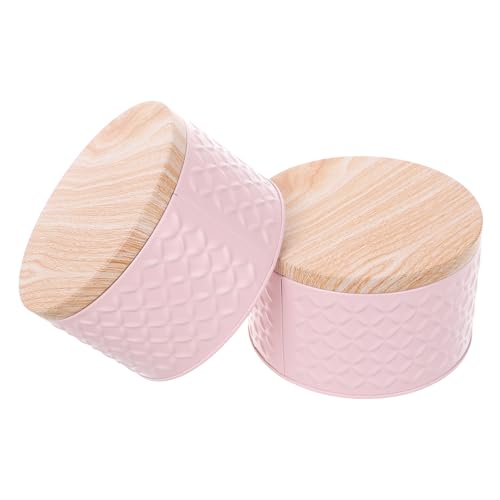 OSOLADY 2Stücke Eisen Süßigkeiten Box Aufbewahrungsbehälter für Kekse Desserts Multifunktionale Back Snack Aufbewahrung für Zuhause Partys