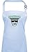 Shirtstown Grembiule da cucina, Breaking Bad Heisenberg White, grembiule da forno, grembiule da barbecue, cucina, scritta, logo, colore blu chiaro