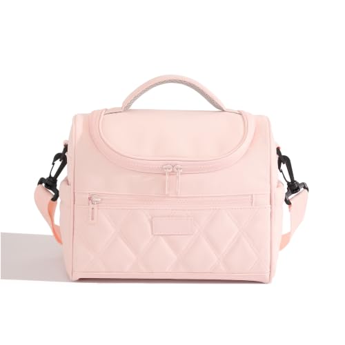 Image of WEMOL Insulated Lunch Bag for Travel, 8L Leakproof Tote Bag with Strap (Lunch Tote - Pink)
