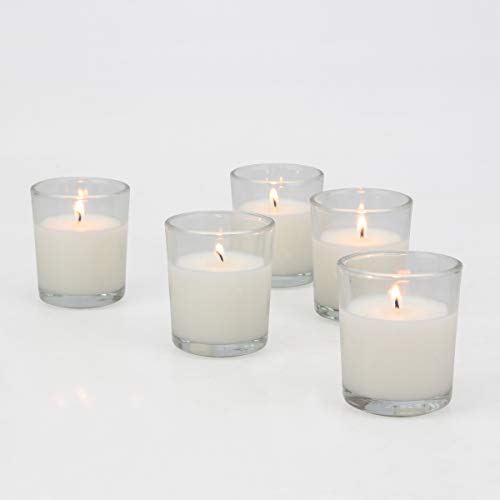 Stonebriar-SB-SP-3210A-15-Hour-Long-Burning-Unscented-Wax-Filled-Votive-Holders-48-Pack-White Stonebriar-SB-SP-3210A-15-Hour-Long-Burning-Unscented-Wax-Filled-Votive-Holders-48-Pack-White