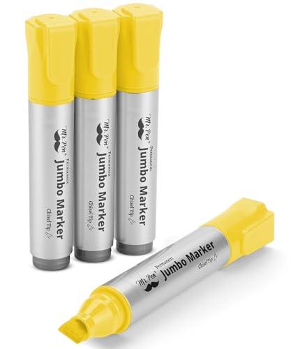 Image of Mr. Pen- Jumbo Permanent Markers, 4 Pack, Assorted Color, Chisel Tip, Large | King, Color Permanent Markers Set, Huge Poster Markers