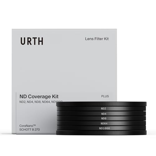 Kit de filtros ND Urth 52mm Plus de 5 piezas con densidad neutra ND2 a ND1000 para cámaras