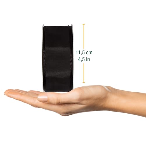 Halbach Seidenbänder Premium Gift Ribbon With Wired Edge, 40 mm Width, 25 m Length, Oeko-Tex 100 Certified Taffeta - Image 2