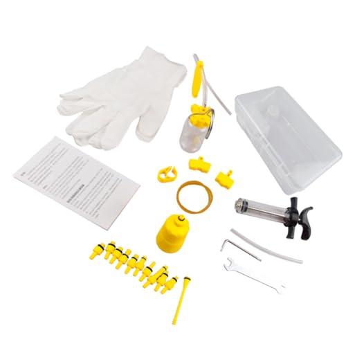 BESPORTBLE Universal Mountain Bike Brake Bleed Kit - Professional Guide Brake Bleed Tool for Easy Maintenance with Mineral Oil - Essential Cycling Tool for Enthusiasts
