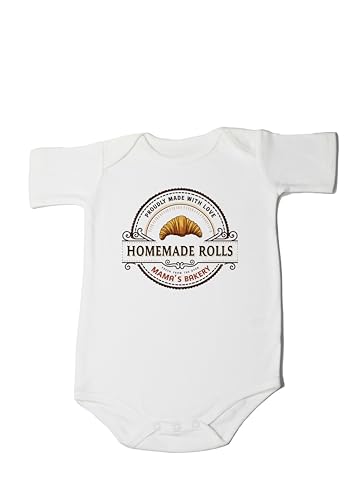 Homemade Rolls Onesie Infant Toddler Baby Thanksgiving Onesie My First Fall Thanksgiving Bodysuit Sushi Baby Romper (Funny-Short Sleeve Romper 0-6 Months)