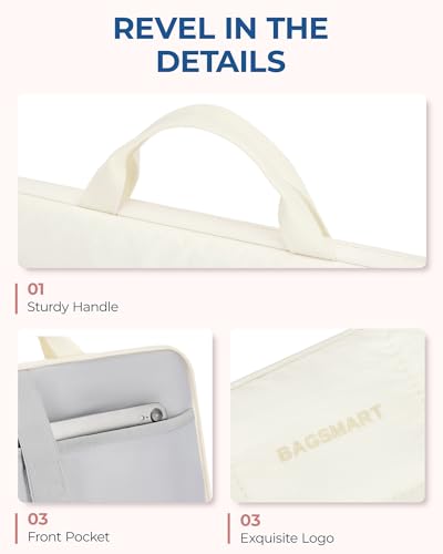 BAGSMART Laptop Sleeve with Handle, Puffy Padded Laptop Case