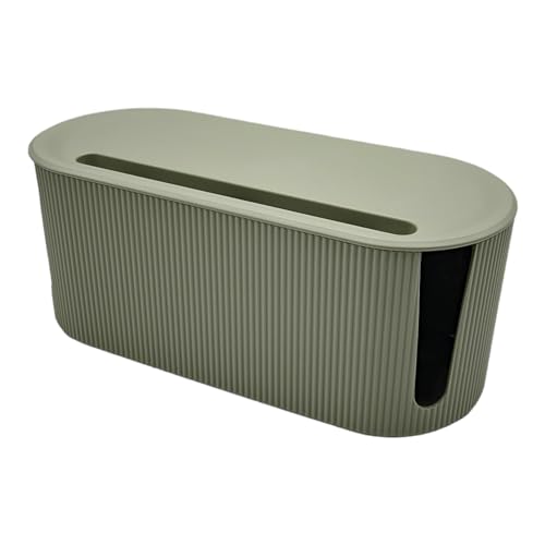 Boite Cache câble, câche multiprise, Boite de Rangement pour câble (Kaki)