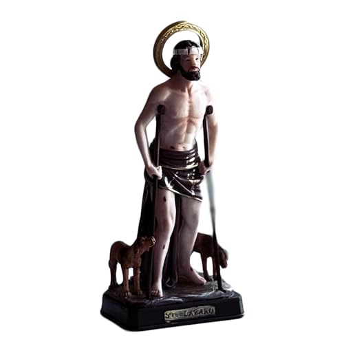 Estatua de Resina San Lázaro 12 pulgadas