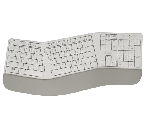 SBOX 503063 Clavier ergonomique sans fil 2,4 GHZ, WK-905 Beige