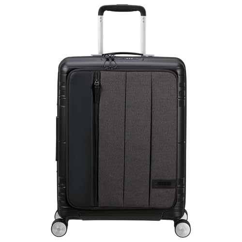 American Tourister Hello Cabin   Spinner S, Echelable Hand Luggage, 55 cm, 39/45 L, Gris (Melange Gris)