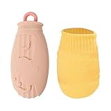 Amagogo Bolsa de agua caliente con bolsillo para las manos, reutilizable, suave, con funda de punto para pies, cuello, espalda, piernas y manos, Rosa