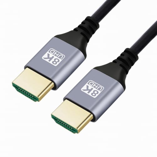 Knoruley Cable HDTV 2.1 8K Ultra HD Compatible con 19+1 Core OD4.0 Cable Ultradelgado Cable MultifuncióN para Monitor de Computadora y TV,B