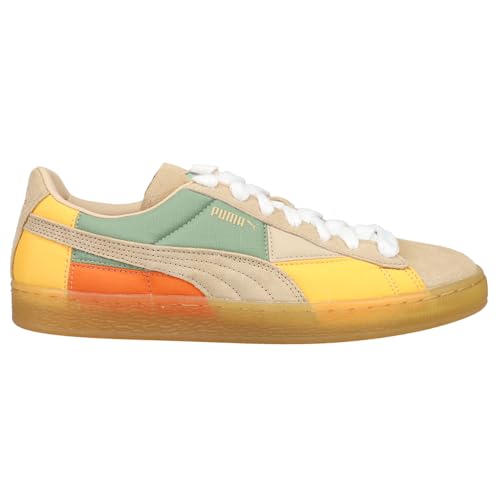 PUMA Mens Black Fives X Suede Lace Up Sneakers Shoes Casual - Beige