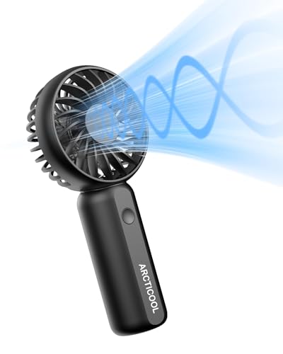Image of ARCTICOOL High Speed Portable Fan - 100 Speed Adjustable Mini Fan - With Screen Display Hand Fan - Lightweight Design, Low Noise, and Easy Portability for Indoor and Outdoor Use (Black)