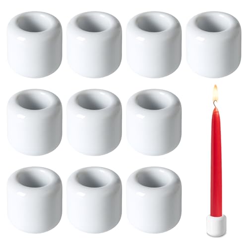 Sporgo Keramik Kerzenhalter Set: 10 Stück Stabkerze Kerzenhalter...