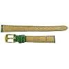 Milano 14mm DB Baby Crocodile Grain Green Padded Stitched Watch Band Strap