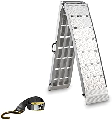 Aluminum Loading Ramp, gardhom 228x30.5cm ATV Motorcycles Loading Ramp with 680KG/Pack Large Loading Capacity, Portable Folding Aluminum Ramps for ATV UTV Trucks