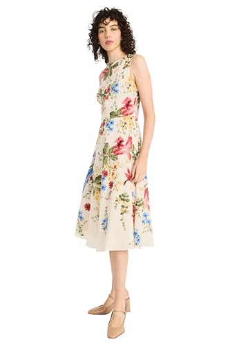 Maggy London Women's Fit and Flare Midi Sleeveless Summer Style with A-line Silhouette-Wedding Guest Dress2