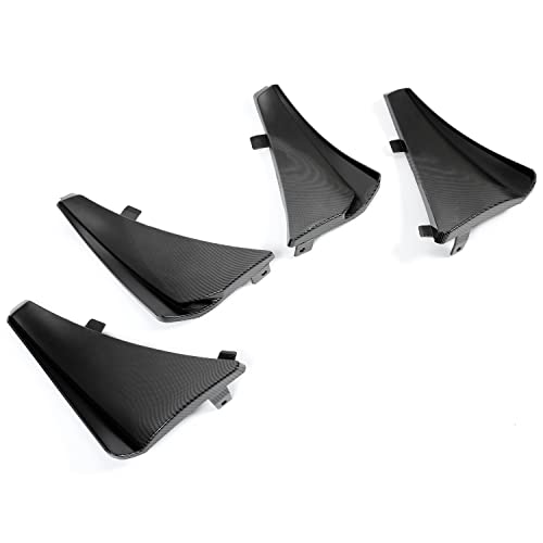 Image of Kojem Splash Guard Mud Flaps Compatible with 2020-2025 Chevy Chevrolet Corvette C8 Replacement for 84263453 84263457 Extended Style Front & Rear 4Pcs Carbon Fiber Color